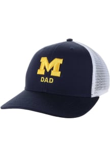 Legacy Michigan Wolverines Dad Mid Pro Trucker Adjustable Hat - Navy Blue