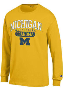Champion Michigan Wolverines Yellow Pill Box Grandma Jersey Long Sleeve T Shirt