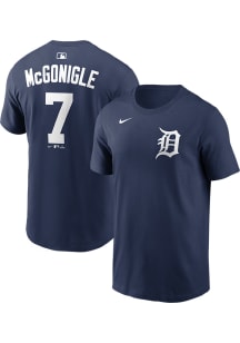 Kevin McGonigle Detroit Tigers Navy Blue Home Short Sleeve Player T Shirt
