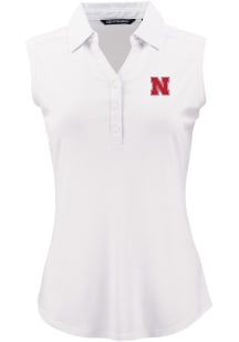 Cutter and Buck Nebraska Cornhuskers Womens White Forge Eco Polo Shirt