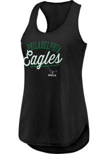 Philadelphia Eagles Womens Black Arch Tank Top