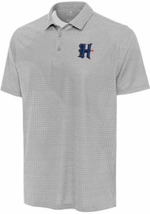 Antigua Houston Texans Mens Grey Mosaic Short Sleeve Polo