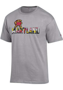Champion Maryland Terrapins Grey State Pride Short Sleeve T Shirt