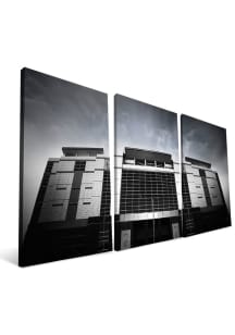 Iowa Hawkeyes Stadium 24x48 Canvas Print Wall Art - Black