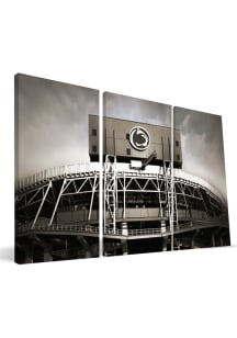 Penn State Nittany Lions Stadium 24x48 Canvas Print Wall Art - Black