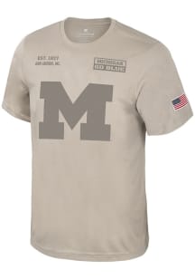 Colosseum Michigan Wolverines Oatmeal OHT Dune Short Sleeve T Shirt