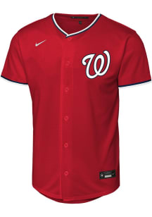 Nike Washington Nationals Youth Red Alt 2 Baseline Blank Jersey