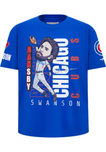 Dansby Swanson Chicago Cubs Youth Blue Remix Avatar Player Tee