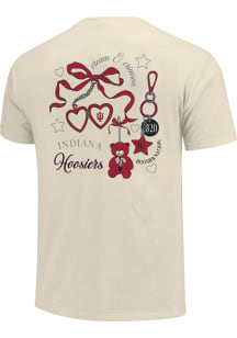 Indiana Hoosiers Girls Natural Charmed Short Sleeve Tee