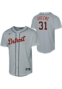Riley Greene  Nike Detroit Tigers Youth Grey Road Baseline Jersey