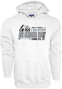 Blue 84 Big 12 Mens White Big 12 Cross Country Championships Long Sleeve Hoodie