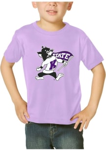 Little King K-State Wildcats Toddler Lavender Primary Logo Short Sleeve T-Shirt