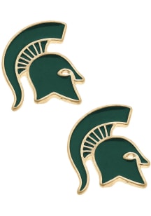 Michigan State Spartans Enamel Logo Stud Womens Earrings