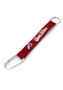 Utah Utes Carabiner Lanyard Keychain - Red