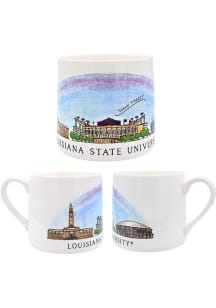 LSU Tigers 16oz Skyline Ceramic Mug - White