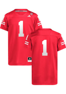 Adidas Nebraska Cornhuskers Youth Red Replica No 1 Football Jersey