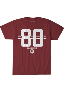 Charlie Becker Indiana Hoosiers Red Name Number Stripe Short Sleeve Fashion Player T Shirt