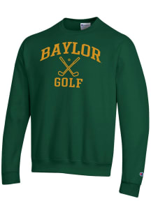 Champion Baylor Bears Mens Green Golf Icon Powerblend Long Sleeve Crew Sweatshirt