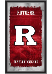 Rutgers Scarlet Knights Football Hanging Back Bar Mirror