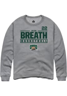 Jalen Breath Ohio Bobcats Mens Graphite NIL Stacked Box Player Crew