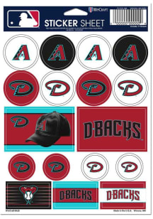 Arizona Diamondbacks 5x7 Team Stickers - Red