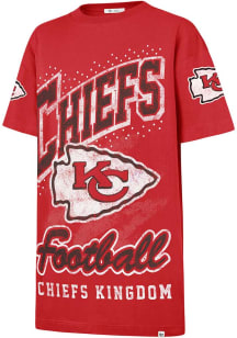 47 Kansas City Chiefs Womens Red Gemstone Short Sleeve Dress