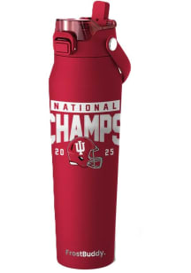 Indiana Hoosiers CFP National Champions 2025 32oz Bottle Buddy Stainless Steel Bottle - Crimson