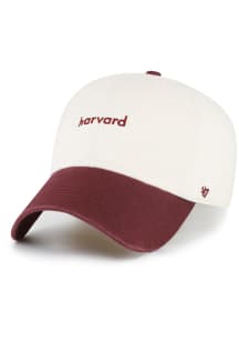 47 Harvard Crimson Base Runner Two Tone Clean Up Adjustable Hat - Natural