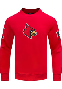 Pro Standard Louisville Cardinals Mens Red Classic Long Sleeve Fashion Sweatshirt