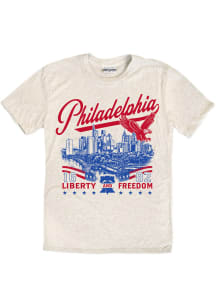 Philadelphia Oatmeal Liberty and Freedom Short Sleeve Fashion T Shirt