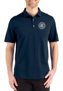 Cutter and Buck New York City FC Navy Blue Advantage Refresh Pique Big and Tall Polo