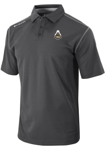 Columbia Purdue Boilermakers Mens Black Heat Seal Omni Wick Shotgun Short Sleeve Polo