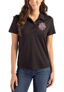 Cutter and Buck Indiana Hoosiers Womens Black 2025 CFP National Champions Coastline Eco Short Slee..