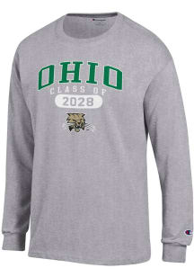 Champion Ohio Bobcats Grey Pill Class of 2028 Jersey Long Sleeve T Shirt