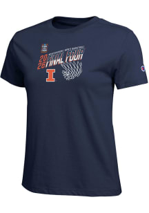 Champion Illinois Fighting Illini Womens Navy Blue MBB Final Four 2026 Core Short Sleeve T-Shirt
