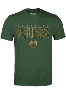 Levelwear Edmonton Oilers Olive Richmond Protect Short Sleeve T Shirt