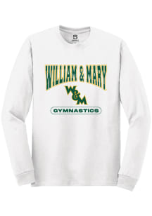 Summit Sportswear William & Mary Tribe White Gymnastics Long Sleeve T Shirt