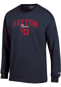 Champion Dayton Flyers Navy Blue Mom Script Jersey Long Sleeve T Shirt