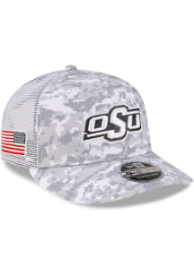 New Era Oklahoma State Cowboys Digi Camo LP Stretch 9FIFTY Trucker Adjustable Hat - White