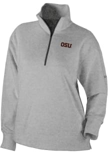 Columbia Oregon State Beavers Womens Grey Heat Seal Omni Wick Birchwood Hills Qtr Zip