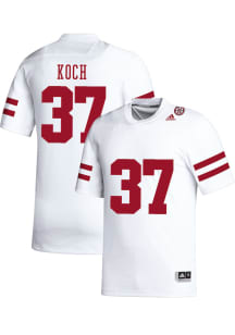 Kamdyn Koch   Nebraska Cornhuskers White NIL Name And Number Football Jersey