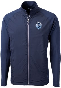Cutter and Buck Vancouver Whitecaps FC Mens Navy Blue Adapt Eco Medium Weight Jacket