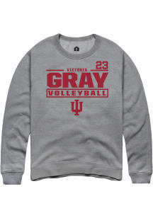 Victoria Gray Indiana Hoosiers Mens Graphite NIL Stacked Box Player Crew