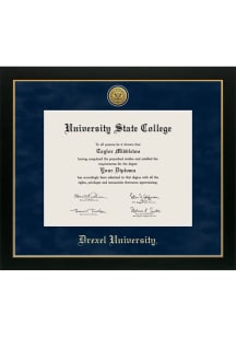Drexel Dragons Medallion Manchester Diploma Frame - Navy Blue