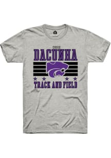 Croix DaCunha K-State Wildcats Ash NIL Striped Short Sleeve Player T Shirt