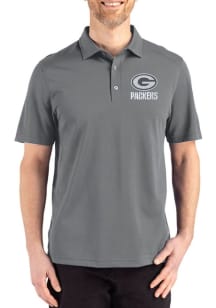 Cutter and Buck Green Bay Packers Graphite Mono Advantage Refresh Pique Big and Tall Polo