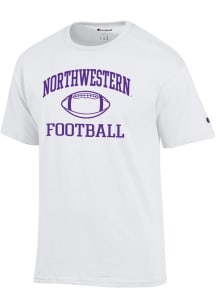 Champion Northwestern Wildcats White Football Icon Jersey Short Sleeve T Shirt