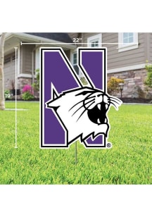 Northwestern Wildcats Mascot Yard Sign - Purple