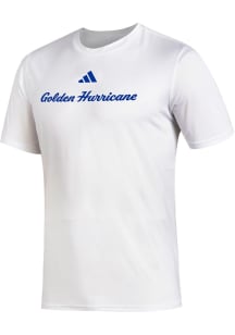 Adidas Tulsa Golden Hurricane White Golden Hurricanes Script Creator Short Sleeve T Shirt