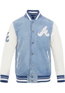 Pro Standard Atlanta Braves Mens Blue Varsity Blues Medium Weight Jacket